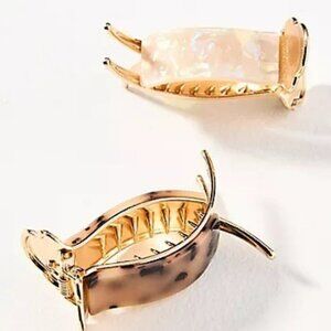 Anthropologie Resin Hair Claw Clips, Set of 2